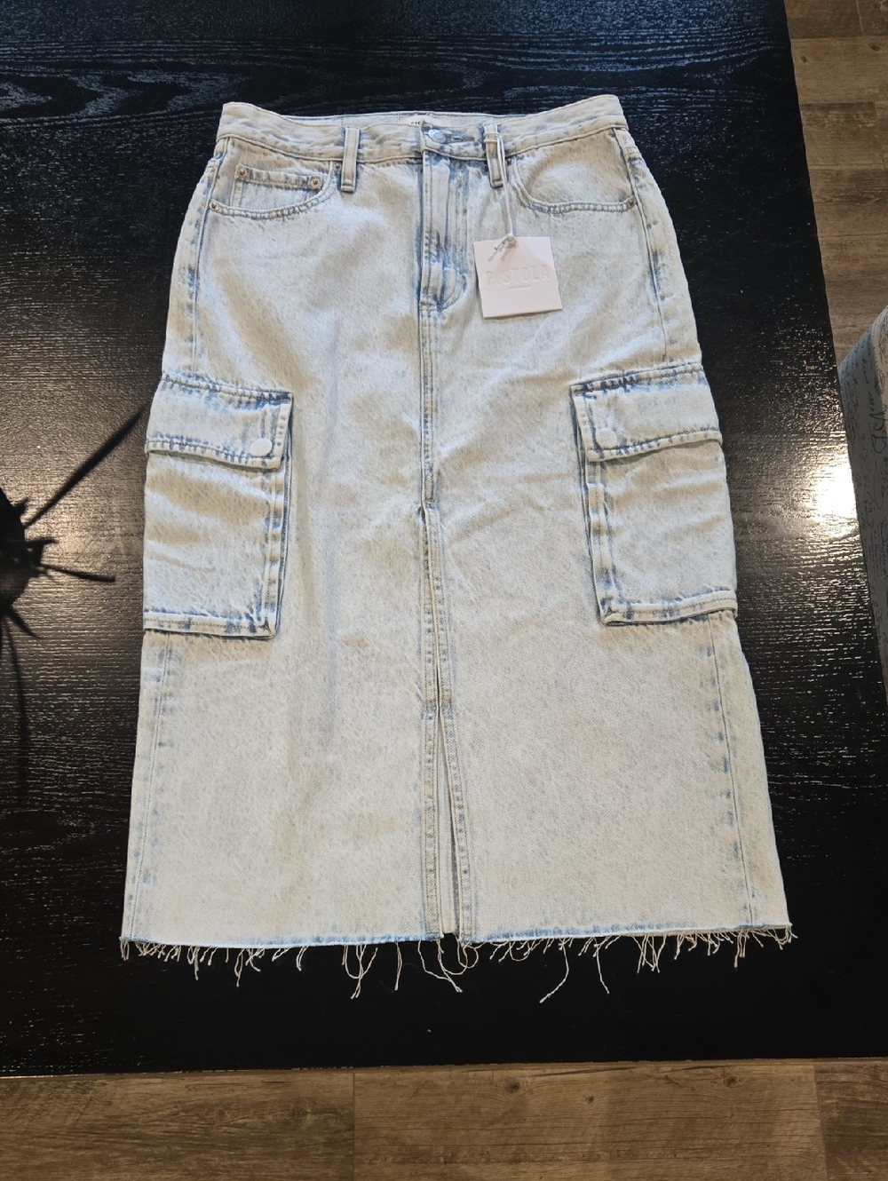 NWT! Pistola Denim Cargo Skirt 26